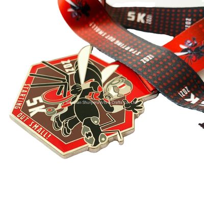 Custom Logo Medals And Trophies Antique Silver Gold Bronze Wrestling Medal For School