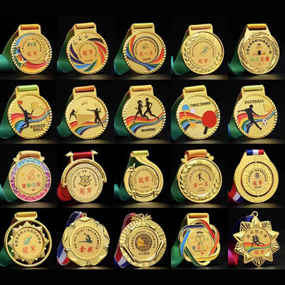 Soft Personalized Custom Military Medals School Organization Engraved Soccer Medals