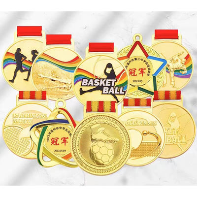Soft Personalized Custom Military Medals School Organization Engraved Soccer Medals