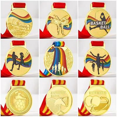 Soft Personalized Custom Military Medals School Organization Engraved Soccer Medals