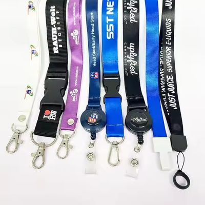 satın al Custom Logo Lanyard with Silkscreen Printing and Metal Hook Attachment for Promotional Use online manufacture