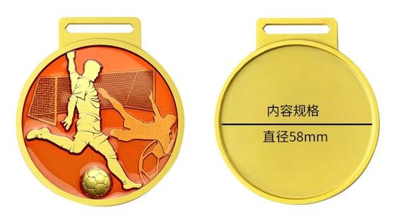 satın al High quality High quality  Custom  Football Medals Die Cast Custom Engraved Soccor Medals Rose Gold Custom Enamel  from China online manufacture
