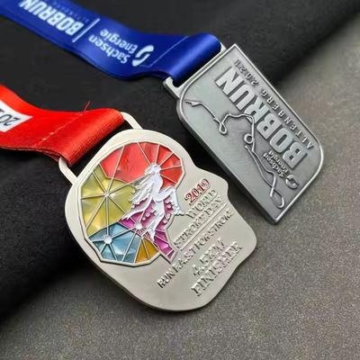 satın al WTD Wholesale 3D Gold Award Marathon Running Sport Medal Customized Zinc Alloy UV Printed Silver Economical Custom Medals online manufacture