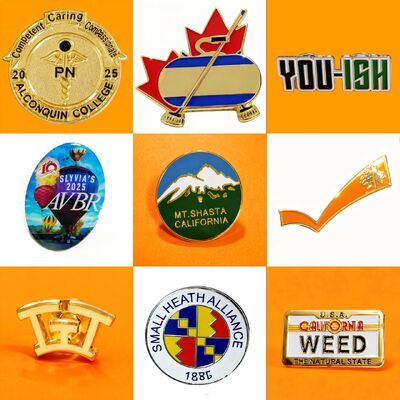 satın al İş Hediyeleri için Mıknatıs Bağlantılı Yüksek Kaliteli Özel Logo Çinko Alaşımlı Yaka Rozeti online manufacture