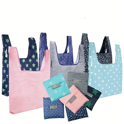 İyi bir fiyat. Water Resistant Eco-Friendly Folding and Portable Oxford Cloth Shopping Tote Grocery Bag with Custom Logo Printing (in stock) çevrimiçi