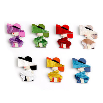 satın al Özel Karikatür Akrilik Pin – Baskılı Logo & İsim, Şık Dekorasyon İçin Toka veya Manyetik Rozet online manufacture