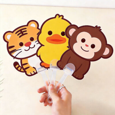 satın al Reklam ve promosyonlar için kendi logonu ile özel basılı PP veya akrilik el fanları sipariş edin. online manufacture