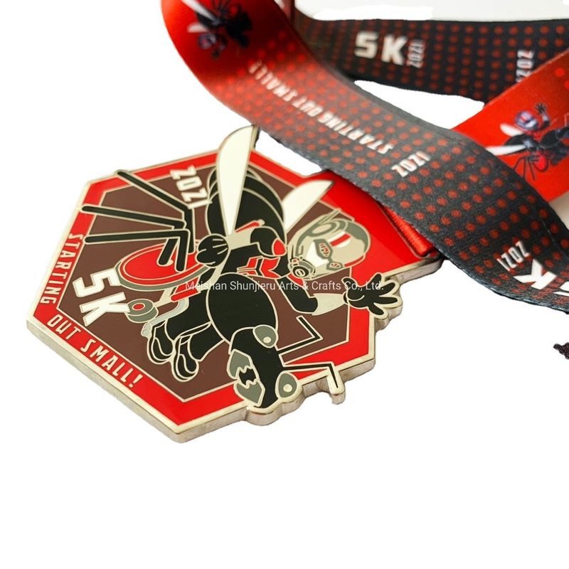 Custom Logo Medals And Trophies Antique Silver Gold Bronze Wrestling Medal For School