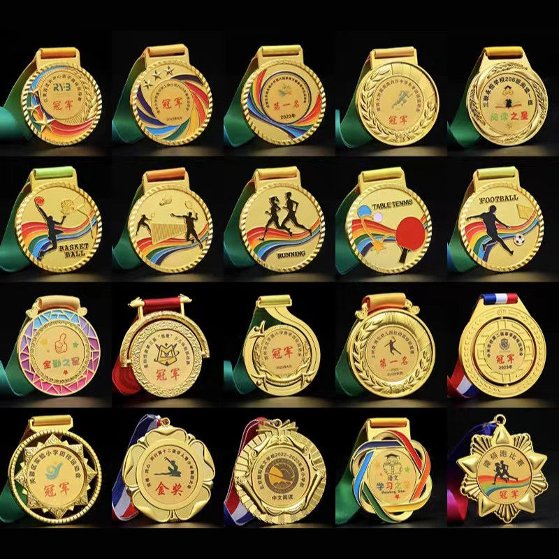 Soft Personalized Custom Military Medals School Organization Engraved Soccer Medals