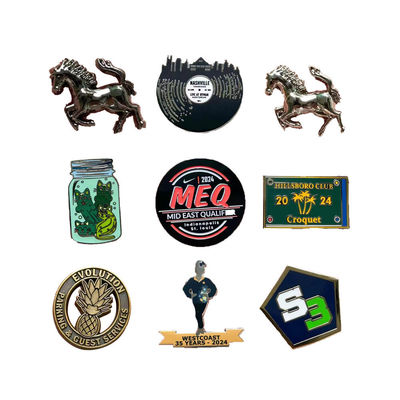 Renkli Siyah Metal Özel Lapel Pins UV Baskı Karikatür Enamel Pins