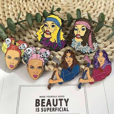 Özel Sıcak Satış Parlak Gül Altın Metal Pinler Yüksek Kaliteli Sert Enamel Pin