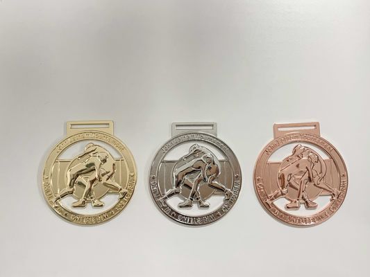Okul 3D Custom Die Cast Zenk Alaşım Altın Gümüş Kırmızı Bronz Özel Futbol Madalyaları