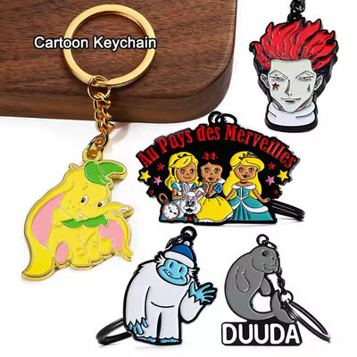 Anahtarlık Çin Tedarikçisi Toptan Satış Özel Şekil Hatıra Özel Yapım Emaye Yuvarlak Şekilli Metal Anahtarlık