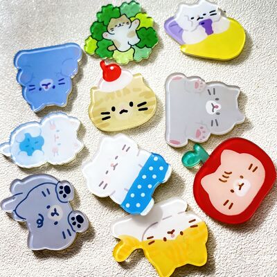 Kişiselleştirilmiş Pinler ve Rozetler için Magnetik Destek ve Yumuşak Kesilmiş Yüzlü Özel Basılmış Logo Akrilik Pin