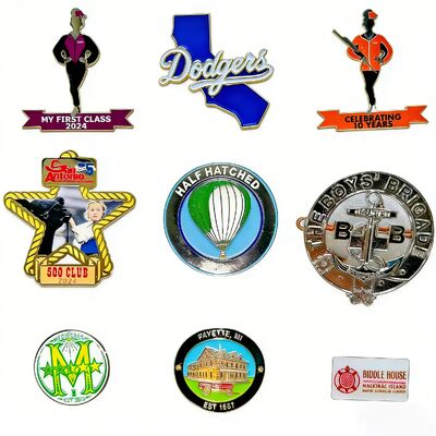 Özel dayanıklı çelik rozet ✓ Renkli Enamelli Eşsiz Şekil ✓ Güvenlik Pinli Markalama Pinleri