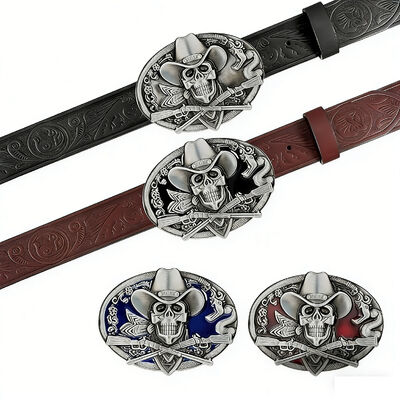 Renkli yumuşak emaye detaylı özel antika gümüş çinko alaşımlı kemer tokası.