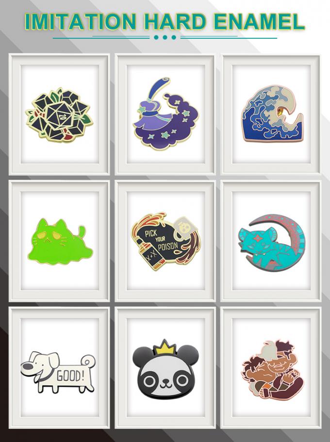 Özel Enamel Pin Hiç Minimum Parlaklık Broş Anime Sert Enamel Pin Yumuşak Lapel Rozet 1